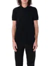 Tom Ford Black Short-sleeves Polo In Cotton Piquet Jersey Man In Black