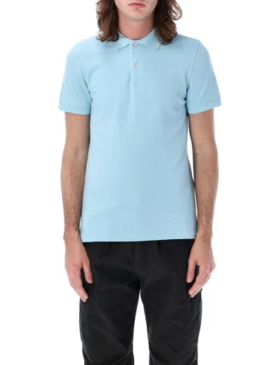 Tom Ford Tennis Piquet Polo Shirt In Blue