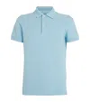 Tom Ford Tennis Cotton Piquet Polo In Blue