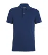 Tom Ford Blue Polo T-shirt With Embroidered Tone On Tone Logo In Cotton Man In Blue