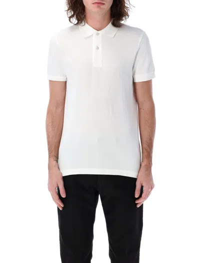 Tom Ford Tennis Piquet Polo Shirt In White