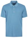Tom Ford Tennis Piquet Short Sleeve Polo In Sky