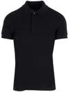 Tom Ford Black Short-sleeves Polo In Cotton Piquet Jersey Man