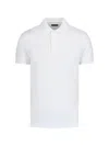 Tom Ford White Polo Shirt With Classic Collar In Cotton Blend Man