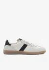 Tom Ford Low-top Calf Leather Sneakers With Contrasting Black Details In Multi