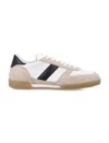 Tom Ford Terence Leather And Suede Sneakers In Dune Black Amber