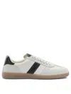 Tom Ford Low-top Calf Leather Sneakers With Contrasting Black Details In White