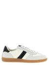 Tom Ford Archer White Low Top Sneakers With Logo Lettering On Tongue And Heel And Contrasting Heel In Leather In White