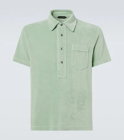 Tom Ford Terry Polo Shirt In Green