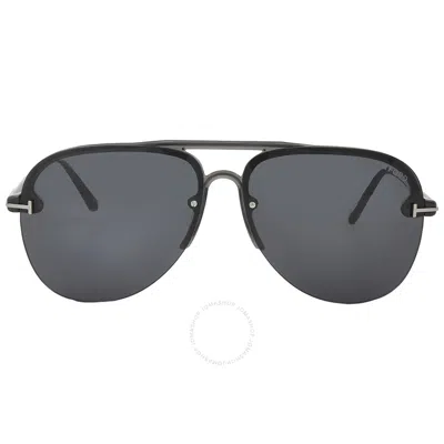 Tom Ford Terry Smoke Pilot Men's Sunglasses Ft1004 20a 62 In Black