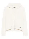 Tom Ford Hooded Zip Sweatshirt Featuring Pockets In Neutrals