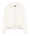 Tom Ford Hooded Zip Sweatshirt Featuring Pockets In White