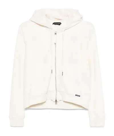 TOM FORD TOM FORD ZIPPED TOWELLING HOODIE