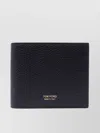 Tom Ford Textured Bi-fold Wallet Textured Finish In Black