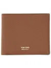 Tom Ford Textured Bi-fold Wallet And Cardholder In Brown