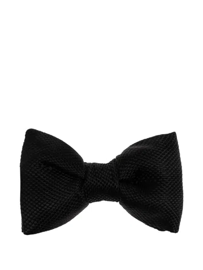 Tom Ford Textured Bow Tie In Black