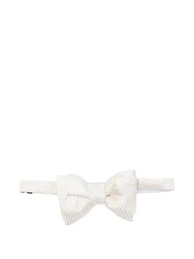 Tom Ford Textured Bow Tie In White