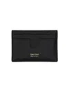 Tom Ford Textured Calf Leather Card Holder In Black