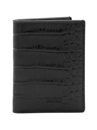 Tom Ford Textured Cardholder In Black