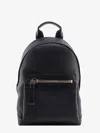 Tom Ford Textured Leather Backpack With Pocket On The Front In Black