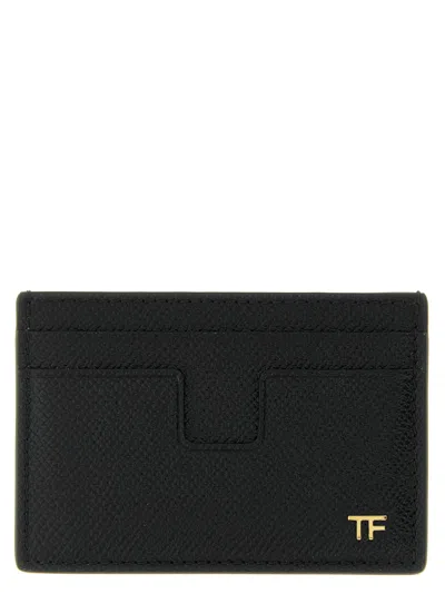 Tom Ford Textured Leather Card Case In Black