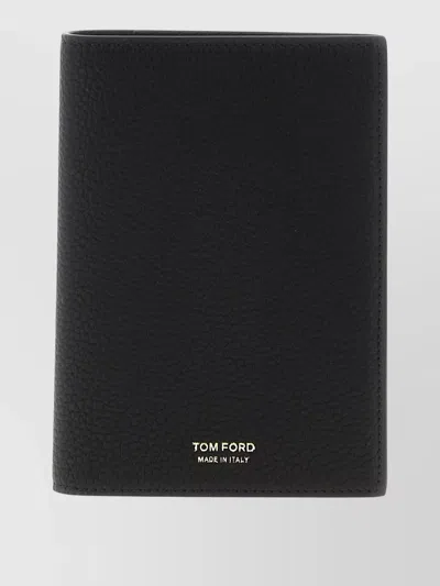 TOM FORD TEXTURED LEATHER PASSPORT TRAVEL CARD HOLDER