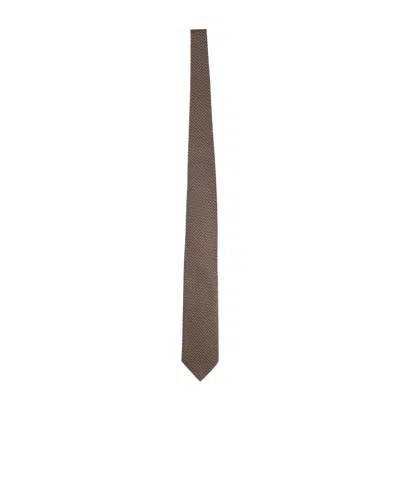 Tom Ford Textured Pattern Tie In Purple