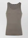 Tom Ford Textured Ribbed Sleeveless Vest In Gray