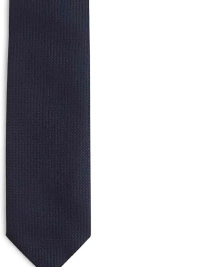 Tom Ford Textured Silk Tie In 蓝色