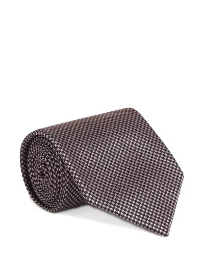 Tom Ford Textured Silk Tie In Black