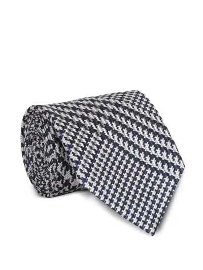 Tom Ford Textured Silk Tie In Blue