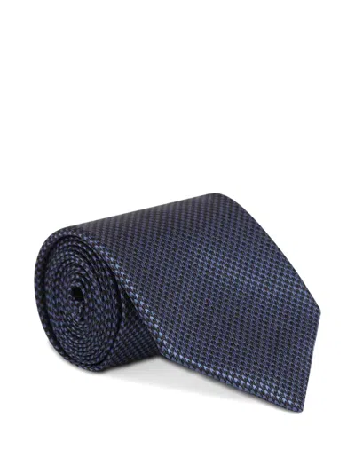 Tom Ford Textured Silk Tie In Blue