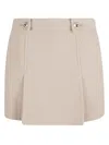Tom Ford Textured Structured Skirt With Decorative Buttons In Neutral