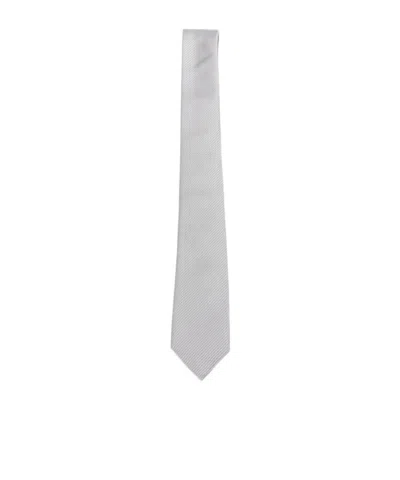 Tom Ford Textured Tie In Gray