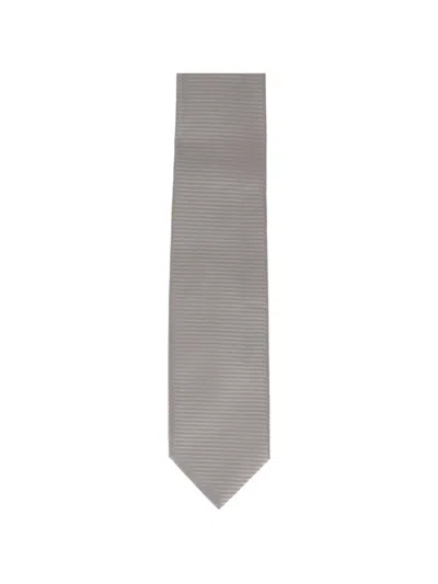 Tom Ford Textured Tie In Gray