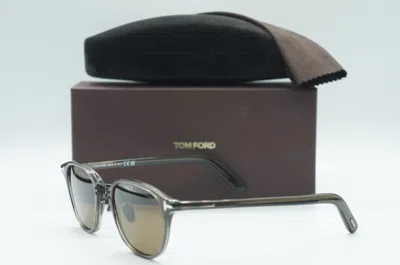 Pre-owned Tom Ford Tf 1049-d 20j Shiny Gray Authentic Sunglasses Frames 50-21 In Brown