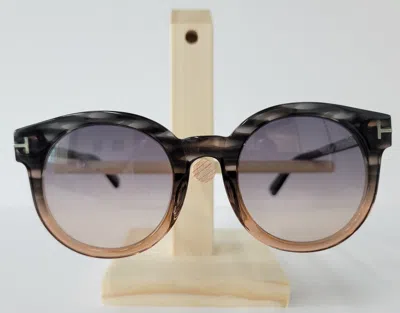 Pre-owned Tom Ford Tf-435 Janina Sunglasses Grey Brown 20b Authentic In Gray