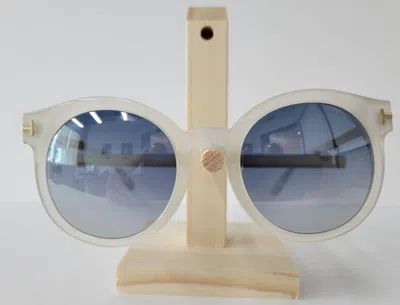 Pre-owned Tom Ford Tf-475 Sunglasses Women's Ivory White 21x Authentic In Green