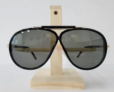Pre-owned Tom Ford Tf-509 Cedric Sunglasses Black Gold 01a Authentic In Gray