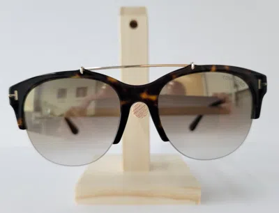 Pre-owned Tom Ford Tf-517 Adrenne Women's Sunglasses Havana 52g Authentic In Brown