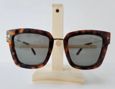 Pre-owned Tom Ford Tf-573 Lara Sunglasses Havana Gold 55a Authentic In Gray