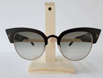 Pre-owned Tom Ford Tf-607 Alexandra Sunglasses Matte Bronze 50k Authentic In Roveix Gradient