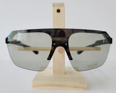 Pre-owned Tom Ford Tf-797 Razor Sunglasses Grey Black 56a Authentic In Gray