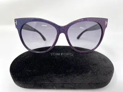 Pre-owned Tom Ford Brand  Tf 330 82b Saskia Violet Gradient Authentic Sunglasses 57-14 In Green