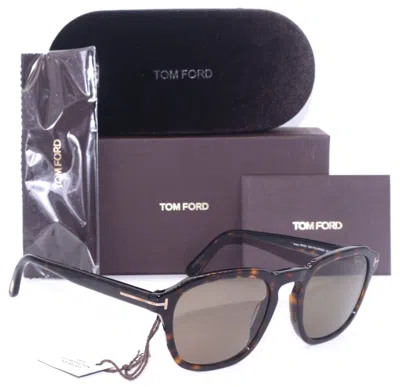 Pre-owned Tom Ford Tf 931 52h Avery Havana/polarized Brown Lens Authentic Sunglasses 52-21