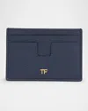 Tom Ford Tf Card Holder In Grained Leather