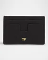 Tom Ford Tf Card Holder In Grained Leather
