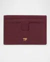 Tom Ford Tf Card Holder In Grained Leather