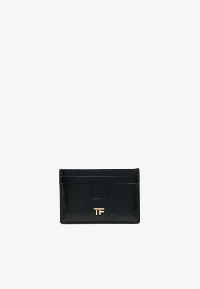 Tom Ford Tf Cardholder In Smooth Leather In Black