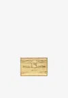 Tom Ford Metallic Croc-embossed Card Case In Gold